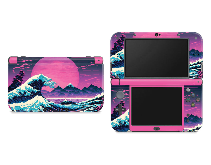 Vaporwave Hokusai Great Wave Nintendo New 3DS XL Skin