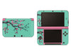 Teal Sakura Blossoms Nintendo 3DS XL Skin
