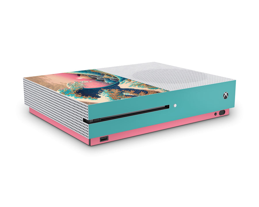 Golden Hokusai Great Wave Xbox One S Skin