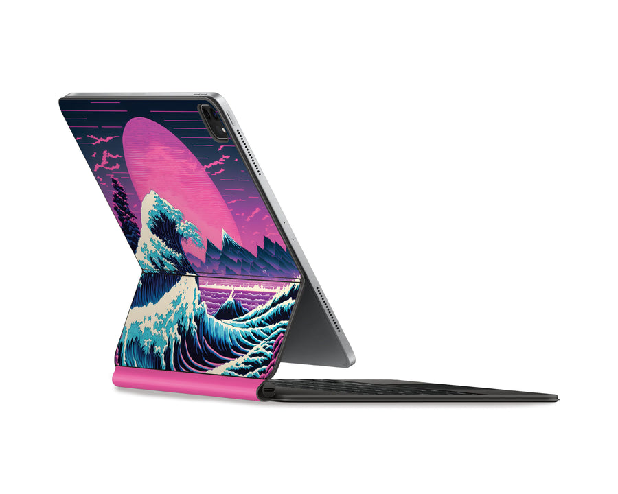 Vaporwave Hokusai Great Wave Magic Keyboard Skin for iPad Pro 11" and Air 4