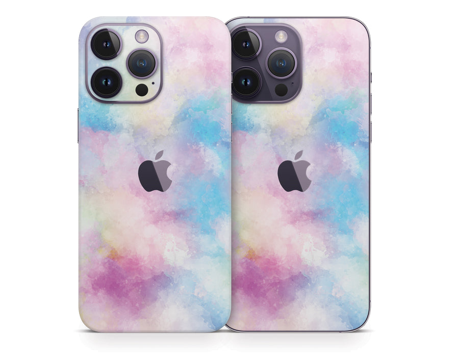 Cotton Candy Watercolor iPhone 14 Series Skin