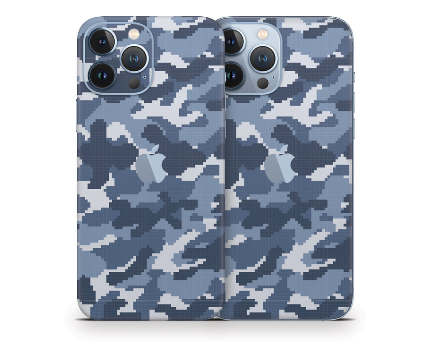 Blue Camouflage iPhone 13 Series Skin