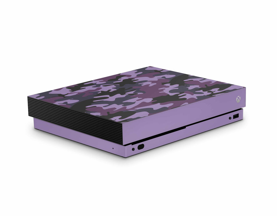 Purple Camouflage Xbox One X Skin