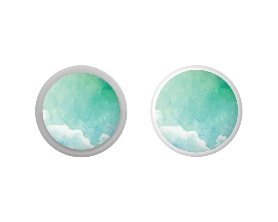 Green Sky Clouds AirTag Skin - Set of 2