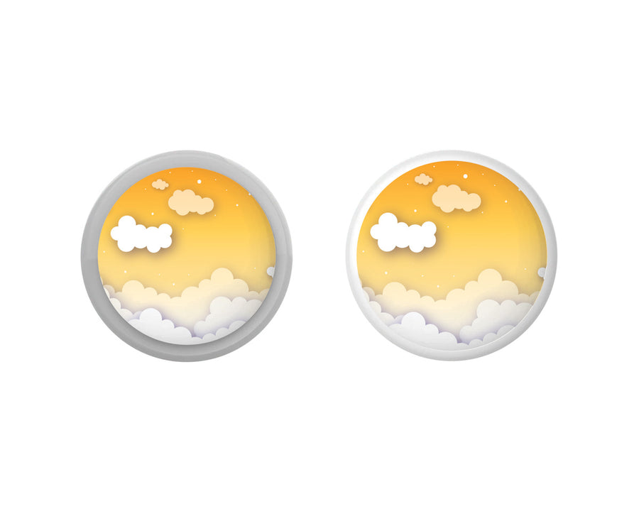 Yellow Clouds In The Sky AirTag Skin - Set of 2