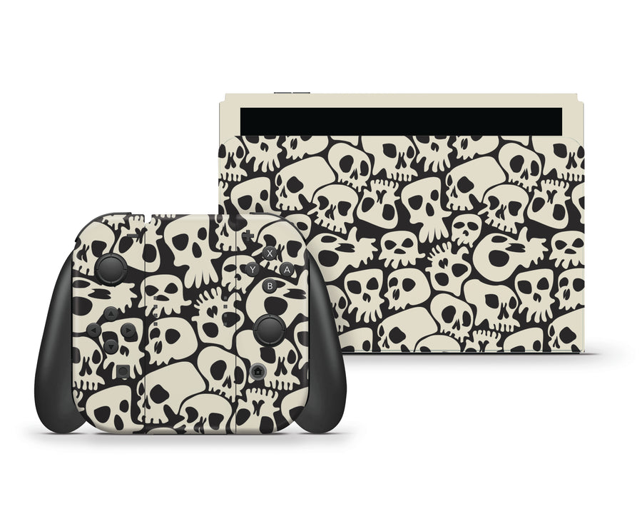 Skull Camouflage Nintendo Switch OLED Skin