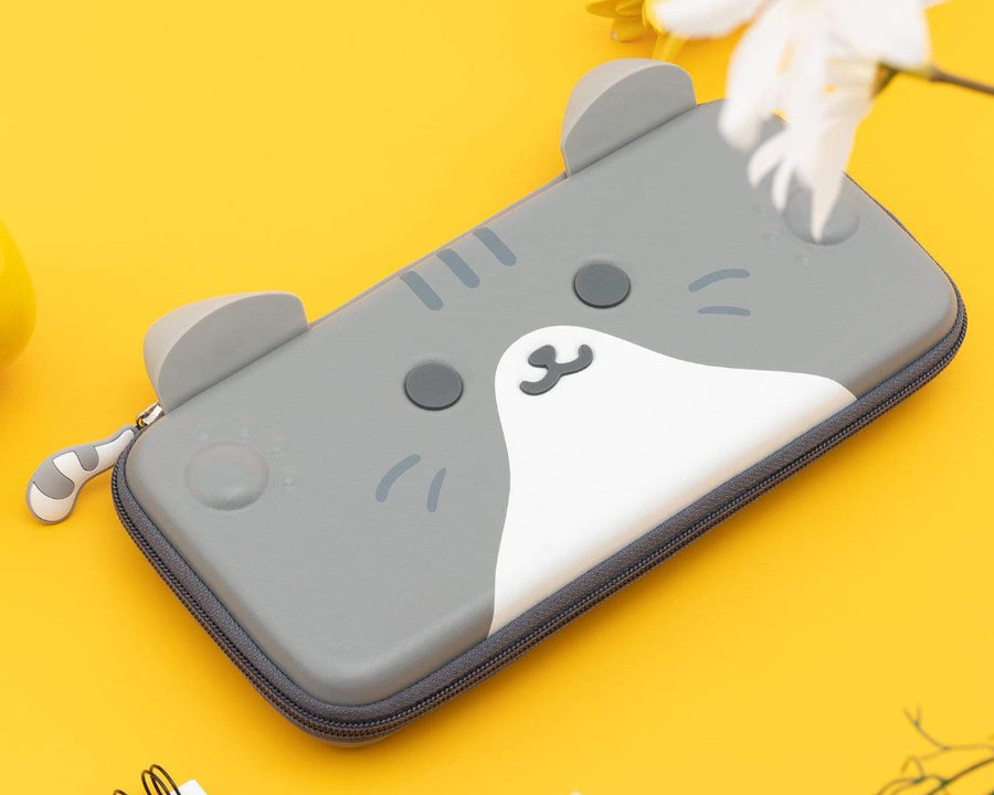 Gray Cat Carrying Case Color - Switch, Switch OLED