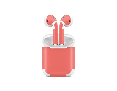 Sticky Bunny Shop AirPods 1 Coral Classic Solid Color AirPods 1 Skin | Choose Your Color