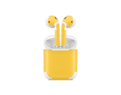 Sticky Bunny Shop AirPods 1 Orange Yellow Classic Solid Color AirPods 1 Skin | Choose Your Color