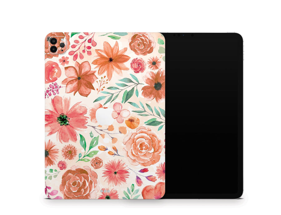 Sticky Bunny Shop iPad Pro 11" Gen 3 (2021) Orange Watercolor Flowers iPad Pro 11" Gen 3 (2021) Skin