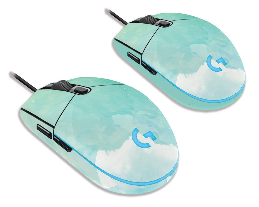 Sticky Bunny Shop Mouse Skins Green Sky Clouds Logitech G203 Prodigy Mouse Skin