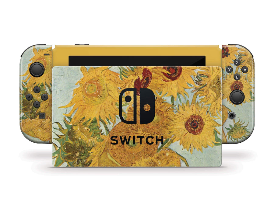 Sticky Bunny Shop Nintendo Switch Full Set Twelve Sunflowers By Van Gogh Nintendo Switch Skin