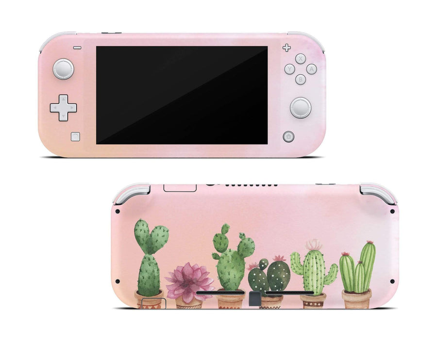 Watercolor Cactus Nintendo Switch Lite Skin