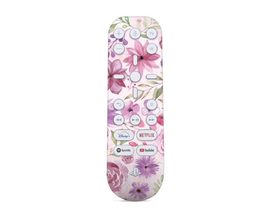 Sticky Bunny Shop PS5 Media Remote Watercolor Flowers PS5 Media Remote Skin