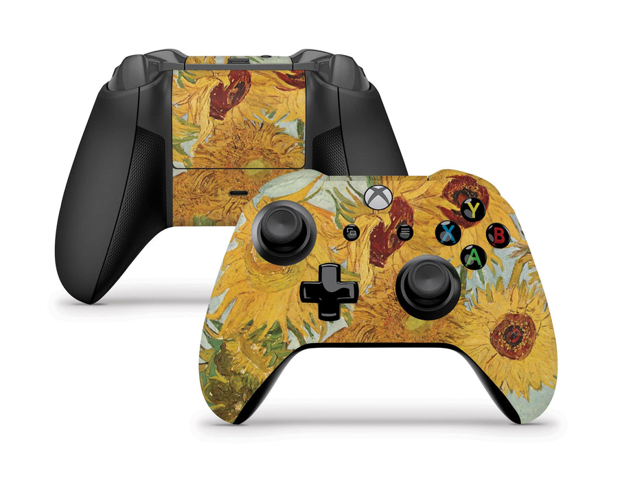 Sticky Bunny Shop Xbox One SX Controller Twelve Sunflowers By Van Gogh Xbox One S/X Controller Skin
