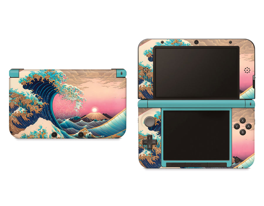 Golden Hokusai Great Wave Nintendo 3DS XL Skin