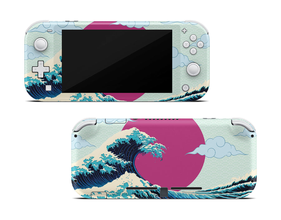 Hokusai Great Wave Clouds Edition Nintendo Switch Lite Skin