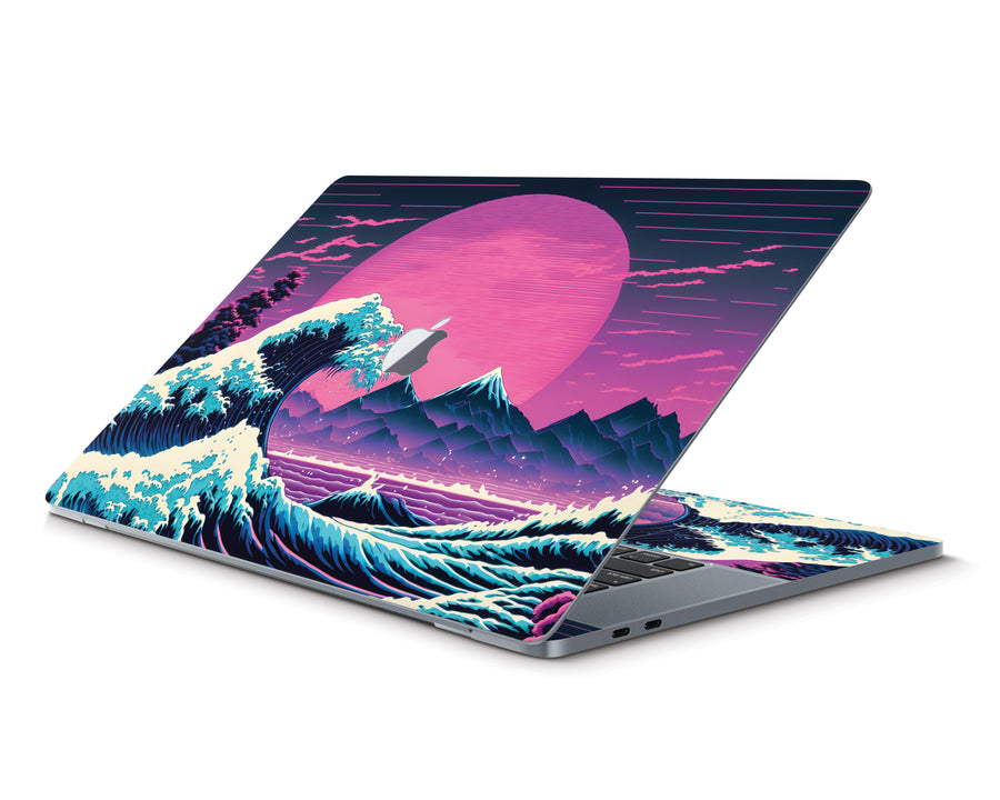 Vaporwave Hokusai Great Wave MacBook Pro 16" (2019) Skin