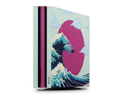 Hokusai Great Wave Clouds Edition PS4 Pro Skin
