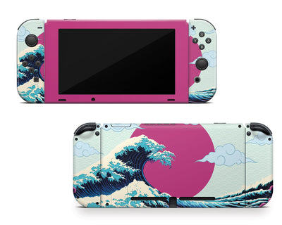 Hokusai Great Wave Clouds Edition Nintendo Switch Skin