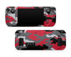 Red and Gray Camouflage Steam Deck Skin