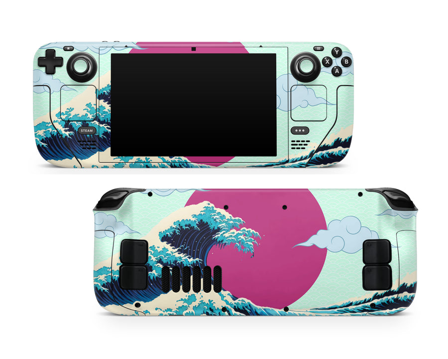 Hokusai Great Wave Clouds Edition Steam Deck Skin
