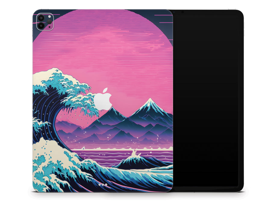 Vaporwave Hokusai Great Wave iPad Pro 12.9" Series Skin
