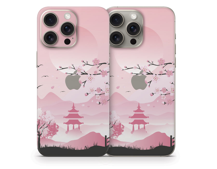 Pink Sakura iPhone 15 Series Skin