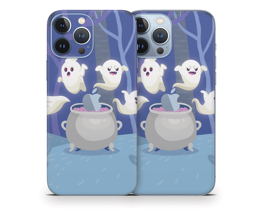 Spooky Ghosts Purple Edition iPhone 13 Series Skin