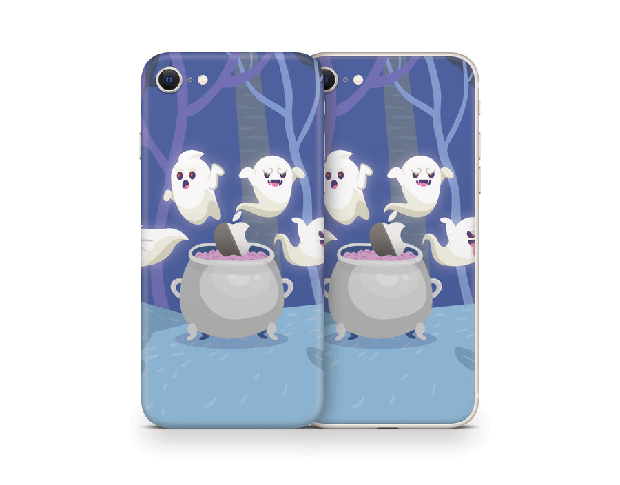 Spooky Ghosts Purple Edition iPhone SE Series Skin
