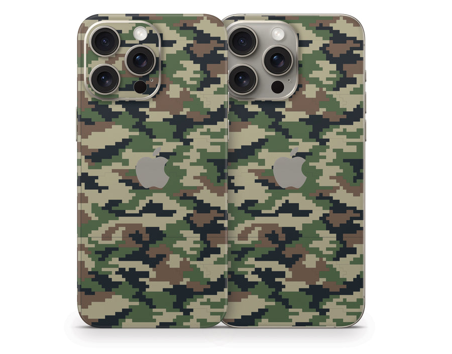 Classic Pixel Camouflage iPhone 15 Series Skin