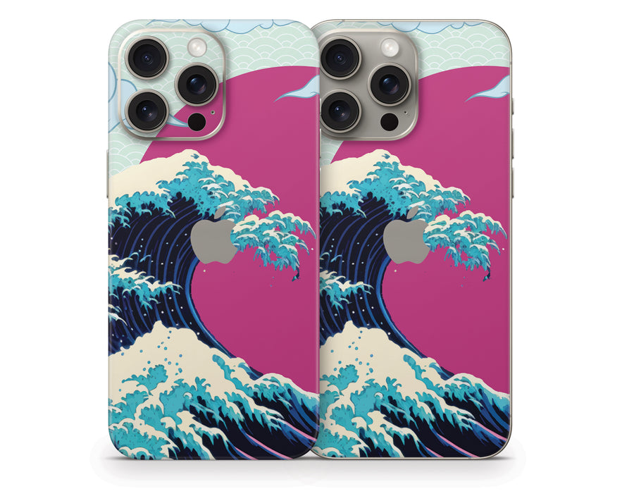 Hokusai Great Wave Clouds Edition iPhone 15 Series Skin