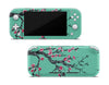 Teal Sakura Blossoms Nintendo Switch Lite Skin