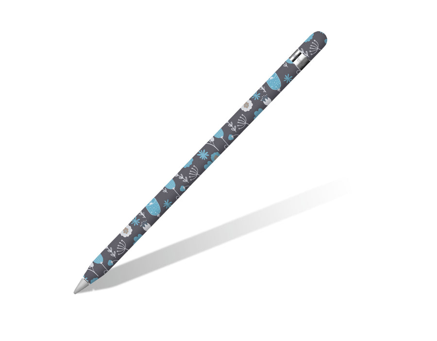 Sticky Bunny Shop Apple Pencil 2 Cute Blue Flowers Apple Pencil 2 Skin
