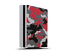 Red and Gray Camouflage PS4 Slim Skin