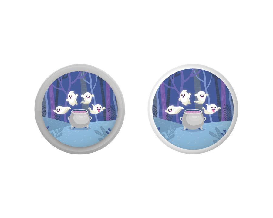 Spooky Ghosts Purple Edition AirTag Skin - Set of 2