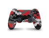 Red and Gray Camouflage PS4 Controller Skin