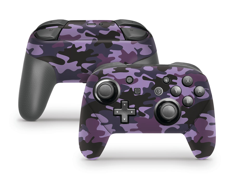 Purple Camouflage Nintendo Switch Pro Controller Skin