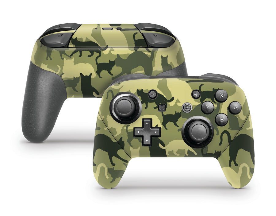 Cat Camouflage Nintendo Switch Pro Controller Skin