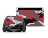 Red and Gray Camouflage Nintendo Switch OLED Skin