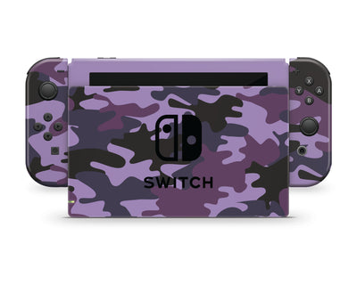 Purple Camouflage Nintendo Switch Skin