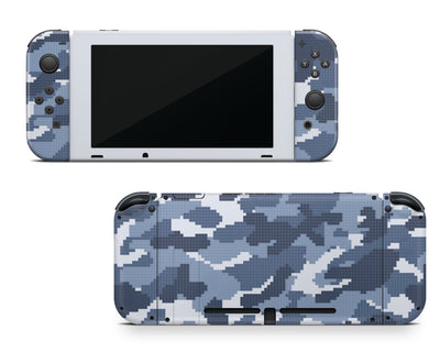 Blue Camouflage Nintendo Switch Skin