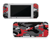 Red and Gray Camouflage Nintendo Switch Skin