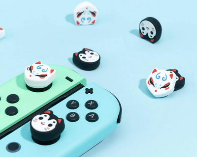 Japanese Animal Masks Thumb Grips - Switch, Switch OLED, Switch Lite