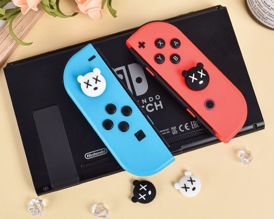 Black and White Bears Thumb Grips - Switch, Switch OLED, Switch Lite