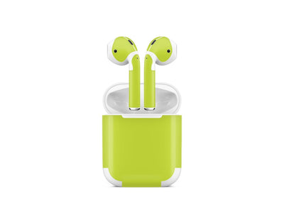 Sticky Bunny Shop AirPods 1 Bright Green Classic Solid Color AirPods 1 Skin | Choose Your Color