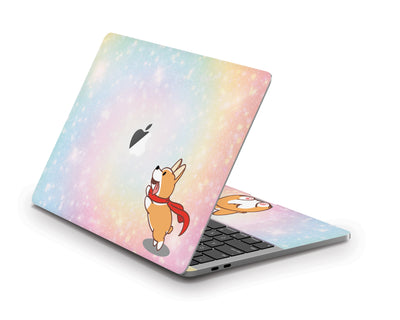 Sticky Bunny Shop MacBook Pro 13" (2020) Cute Corgi Pastel Swirl MacBook Pro 13" (2020) Skin