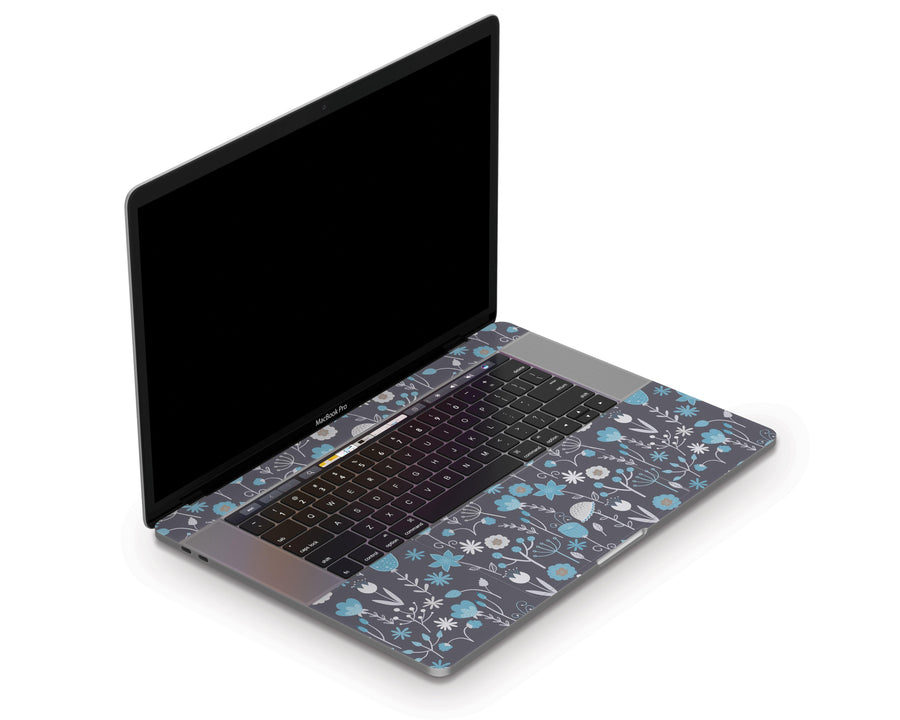 Sticky Bunny Shop MacBook Pro 15" Touch Bar (2016-2019) Cute Blue Flowers MacBook Pro 15" Touch Bar (2016-2019) Skin