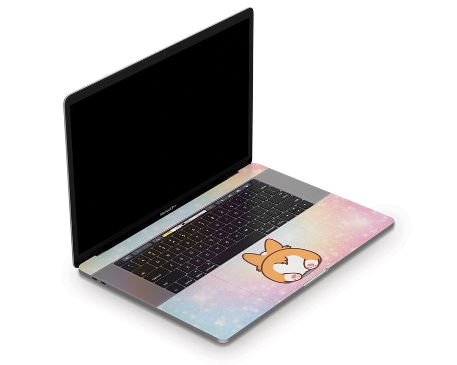 Sticky Bunny Shop MacBook Pro 15" Touch Bar (2016-2019) Cute Corgi Pastel Swirl MacBook Pro 15" Touch Bar (2016-2019) Skin