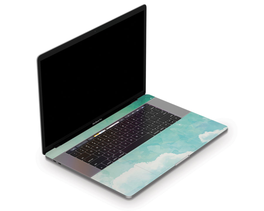 Sticky Bunny Shop MacBook Pro 15" Touch Bar (2016-2019) Green Sky Clouds MacBook Pro 15" Touch Bar (2016-2019) Skin